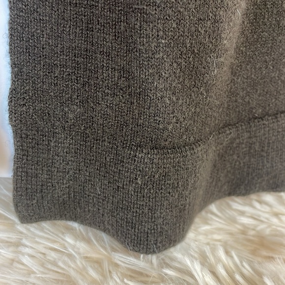 Ann Taylor 3/4-Sleeve Open Cardigan w/ Top Button, Dark Brown, Size S - Picture 4 of 6